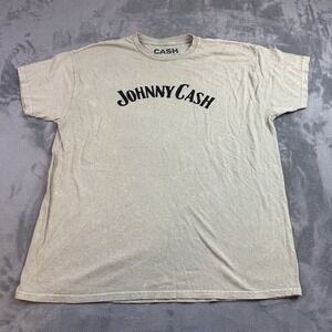 Johnny Cash Shirt Mens XL Tan Ring of‎ Fire Nashville Tennessee Band Tee 2024
